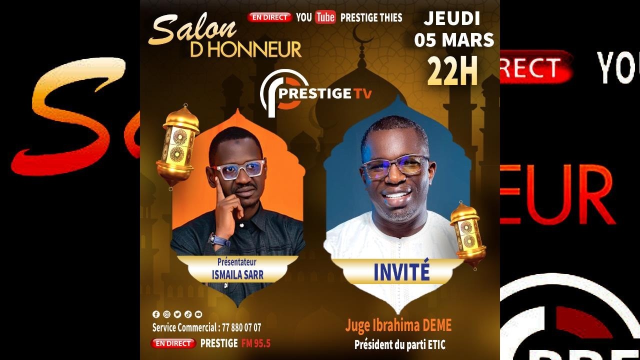 🔴LIVE - SALON D'HONNEUR DU 05/03/2026 - Pr: ISMAILA SARR -Invité JUGE IBRAHIMA DEME Parti  ETIC