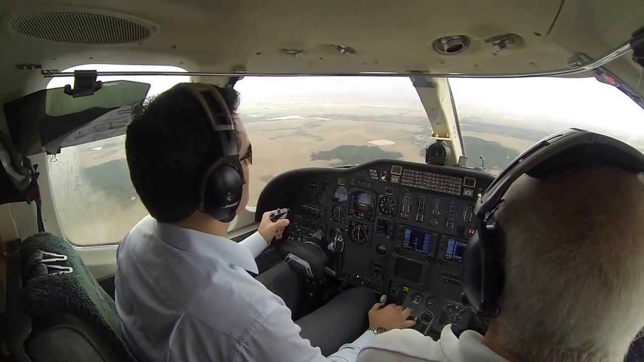 Citation II Landing KDTO RWY 36 HD GoPro Hero3