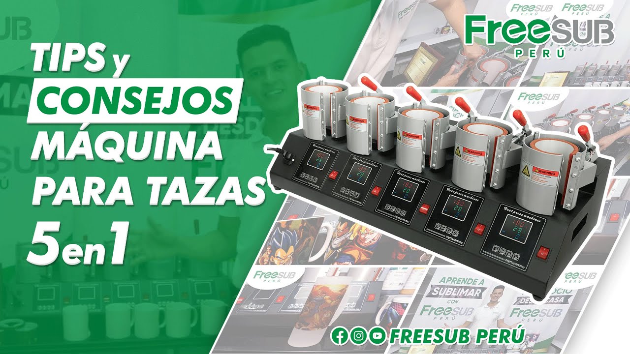 TIPS Y RECOMENDACIONES MÁQUINA PARA TAZAS 5 EN 1 #FREESUB