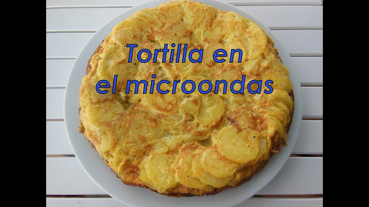 Tortilla en el microondas con grill ¡Sin usar sartén para nada!