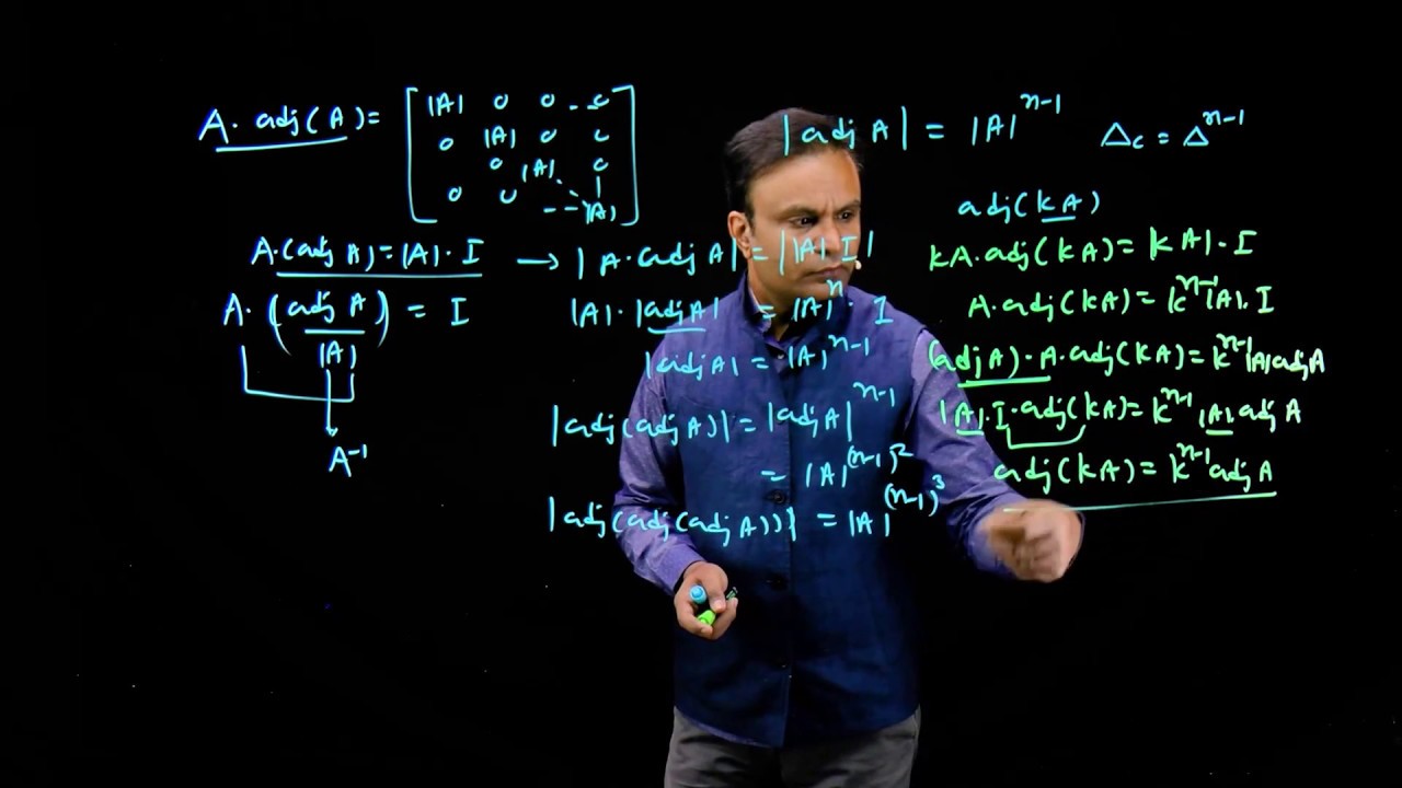 Matrix_Adjoint and Inverse | JEE Maths Videos | Ghanshyam Tewani | Cengage