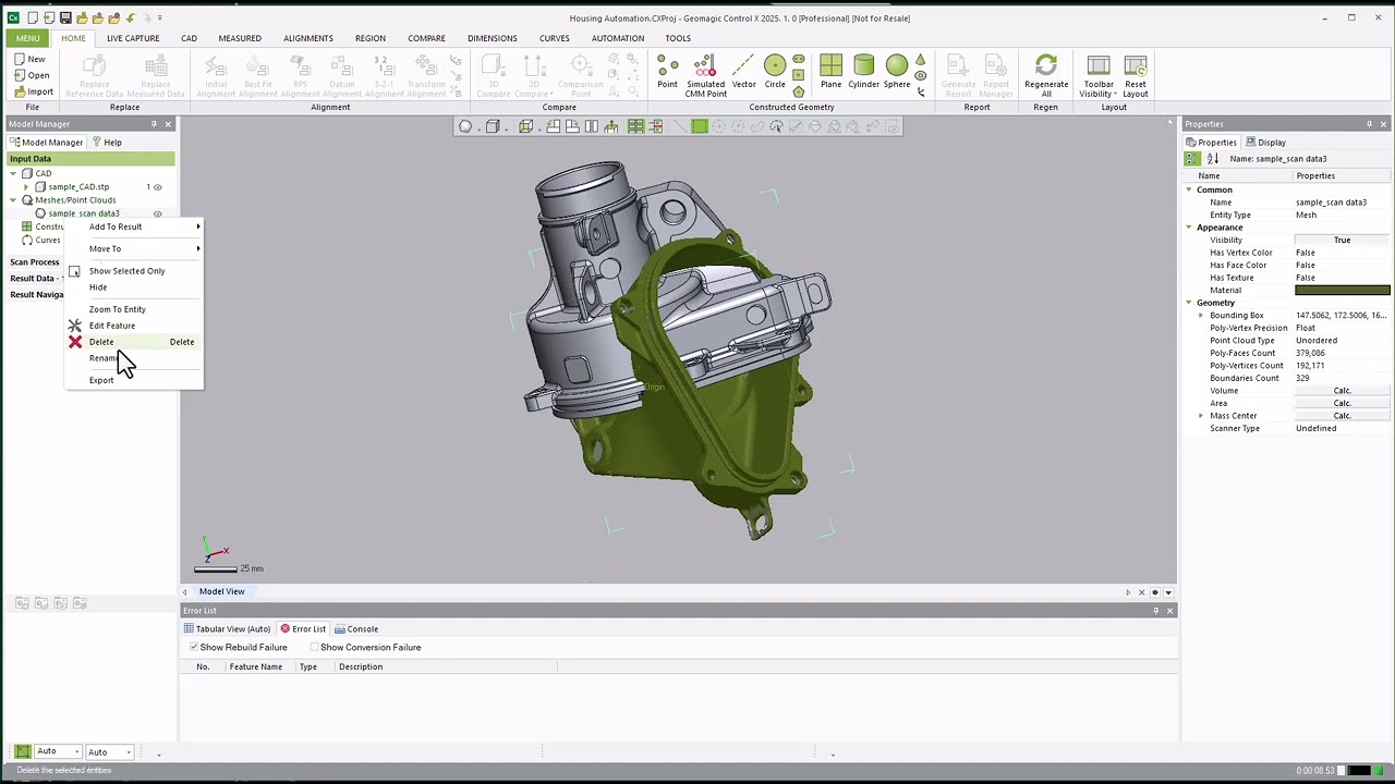 Geomagic Control X - Проверка зеркал - Видео