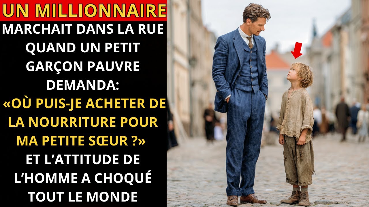 Un MILLIONNAIRE marchait quand un GARÇON pauvre demanda à manger pour sa SŒUR Sa réaction CHOQUA TOU