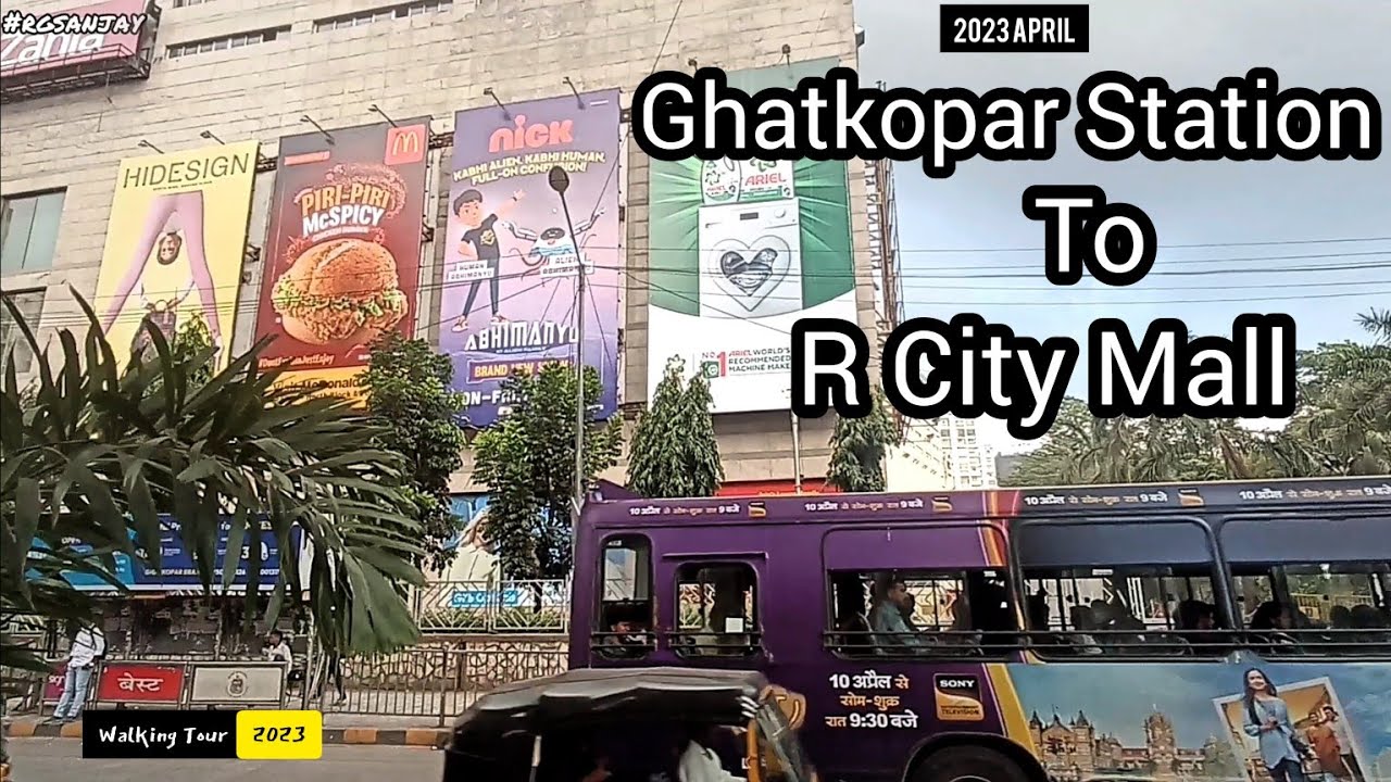 Ghatkopar Station To R City Mall Walking Tour 2023 | Mumbai, India #rcitymall #ghatkopar #rgsanjay