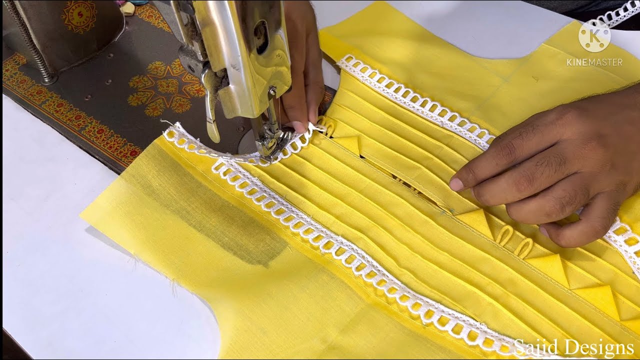 New Kurti Neck Design With Lace Most Beautiful Design cutting and Stitching
