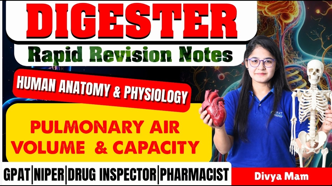 D-162 | Pulmonary Air Volume & Capacity- Human Anatomy & Physiology | Rapid revision notes