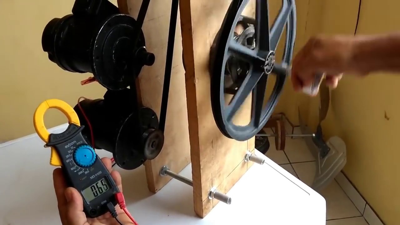 DUPLO GERADOR DE ENERGIA COM MULTIPLICADOR DE ROTAÇÃO PARTE 3