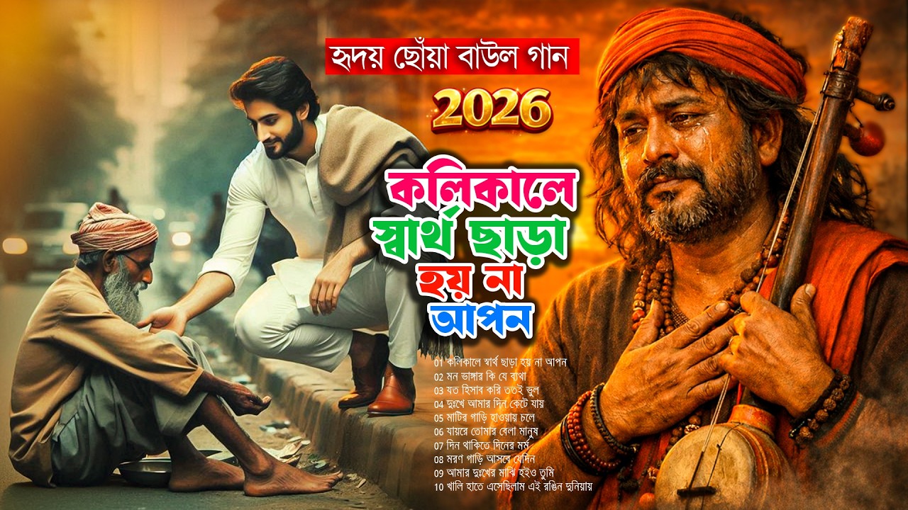 কলিকালে স্বার্থ ছাড়া হয় না আপন | কাঁদাবে নতুন বাউল গান 2026 | হৃদয় ছুঁয়ে যাওয়া দুঃখের গান