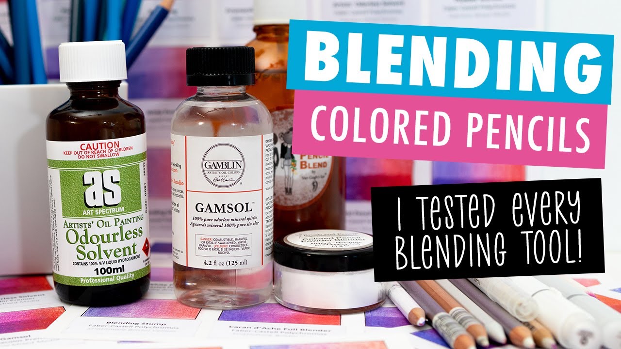 12 WAYS to Blend Colored Pencils (Solvents, Blending Pencils, Gamsol + more)