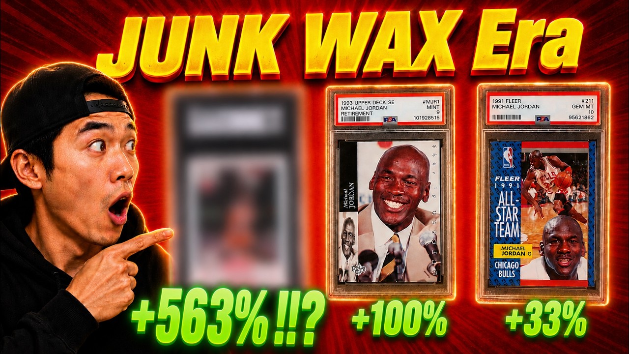 Лидеры роста среди карточек Майкла Джордана эпохи Junk Wax 🚀 Одна из них подорожала на 563%!?