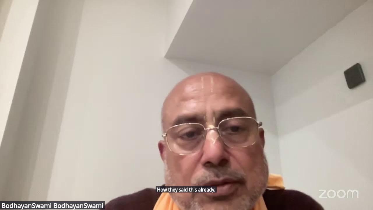 Zoom meeting with Srila Gurudev