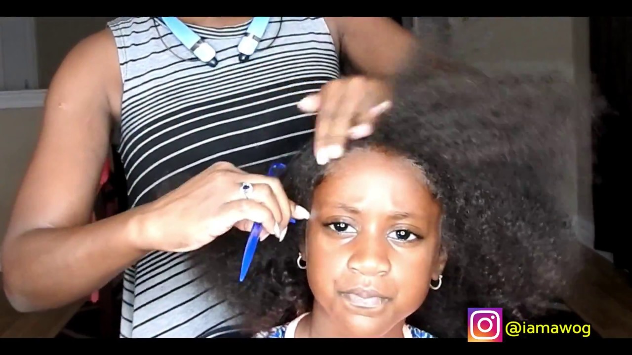 Quick & Easy 10 Min Sock Bun Hairstyle #3 | Kids Natural Hairstyle | IAMAWOG