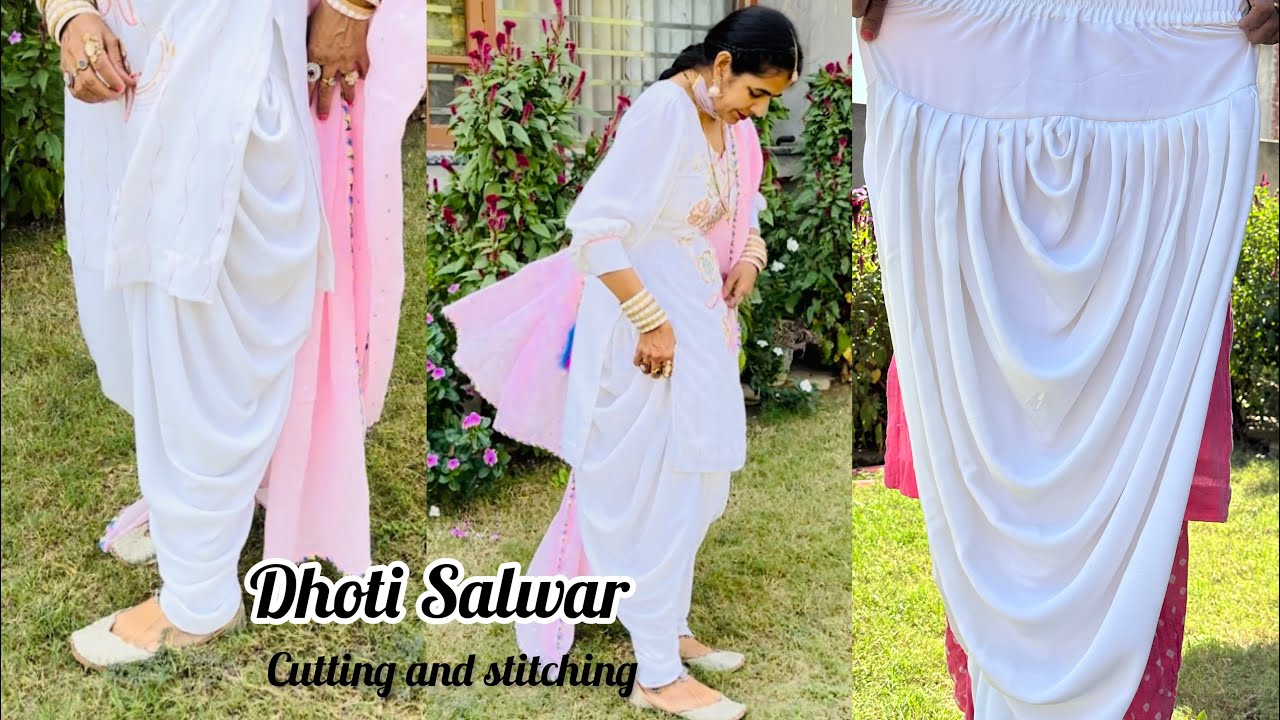 Dhoti Salwar cutting and stitching | Very easy method