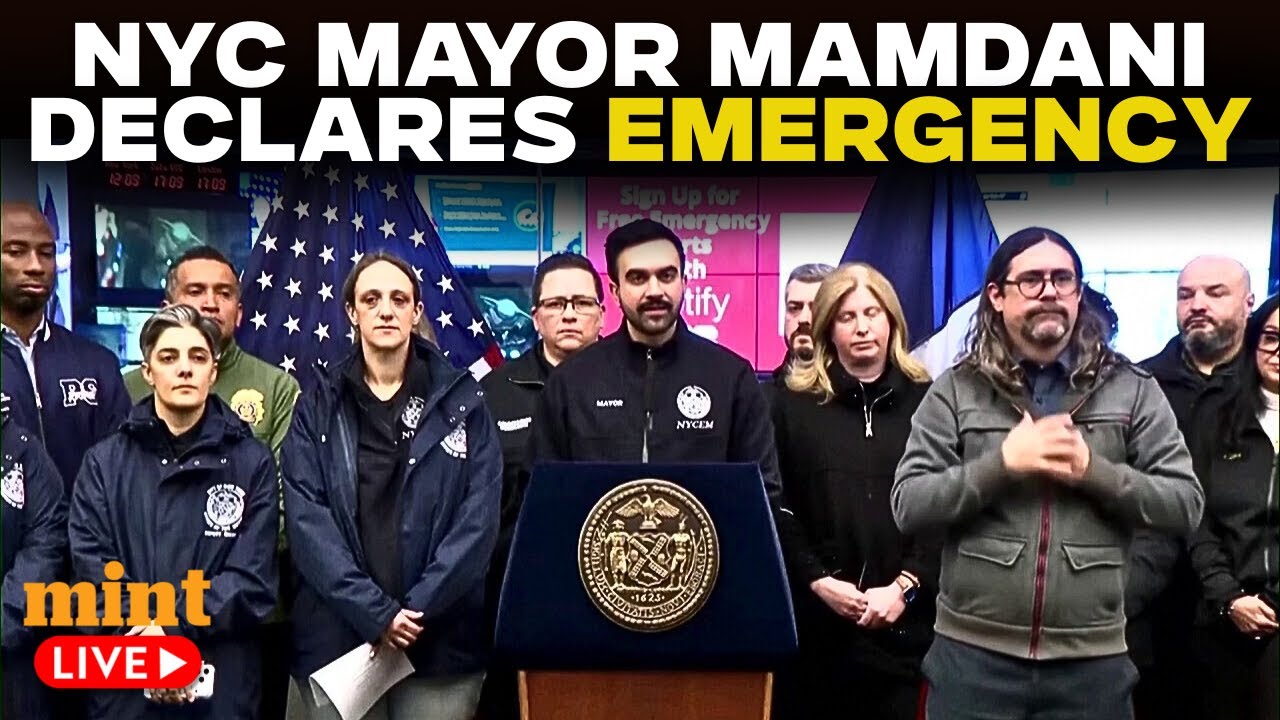 Mamdani Live: Nyc Mayor Zohran Mamdani Bans Most Travel Across NYC Due To Blizzard | US News LIVE