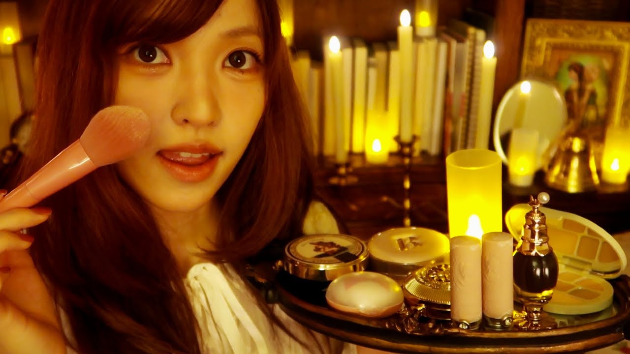 🕯️Midnight Candlelight Makeover For You 🌧️ ASMR RP (makeup, hair touching, rain, layered sounds)