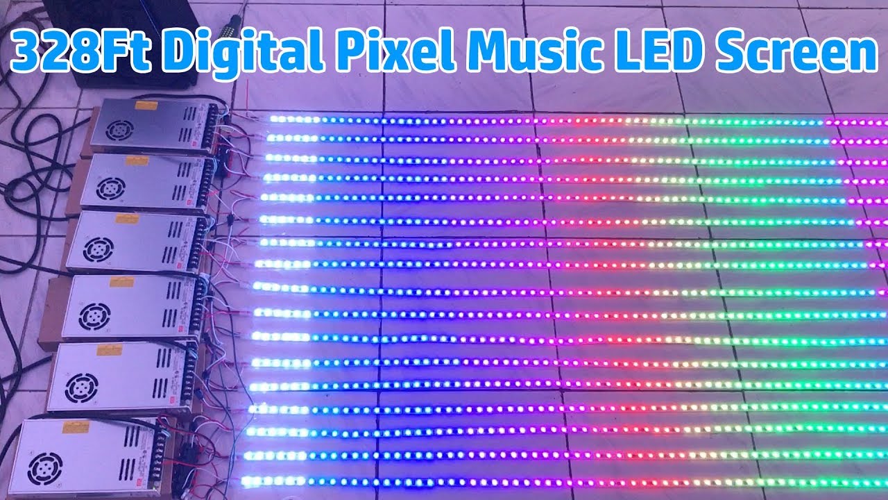 How To Connect 328Ft DC12V WS2811 Flex LED Strip Light Music Screen LED Digital Pixels Display