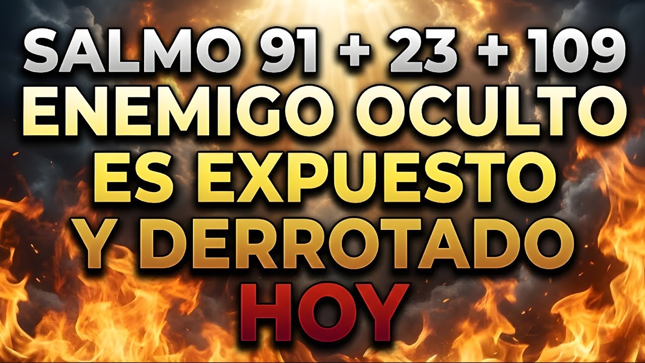 🛡️🔥 SALMO 91 + 23 + 109 | ENEMIGO OCULTO ES EXPUESTO Y DERROTADO HOY | ORACIÓN PODEROSA