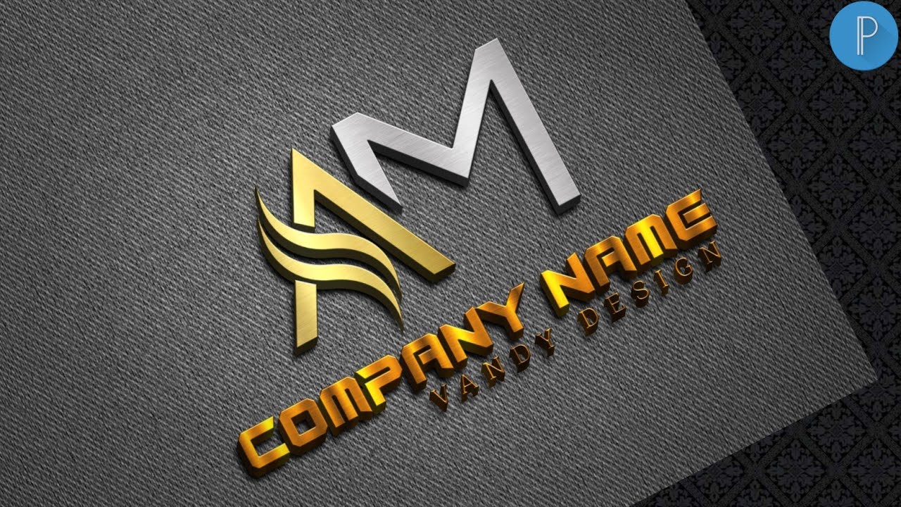 A M 3D logo design on pixellab tutorial[Vandy Design]