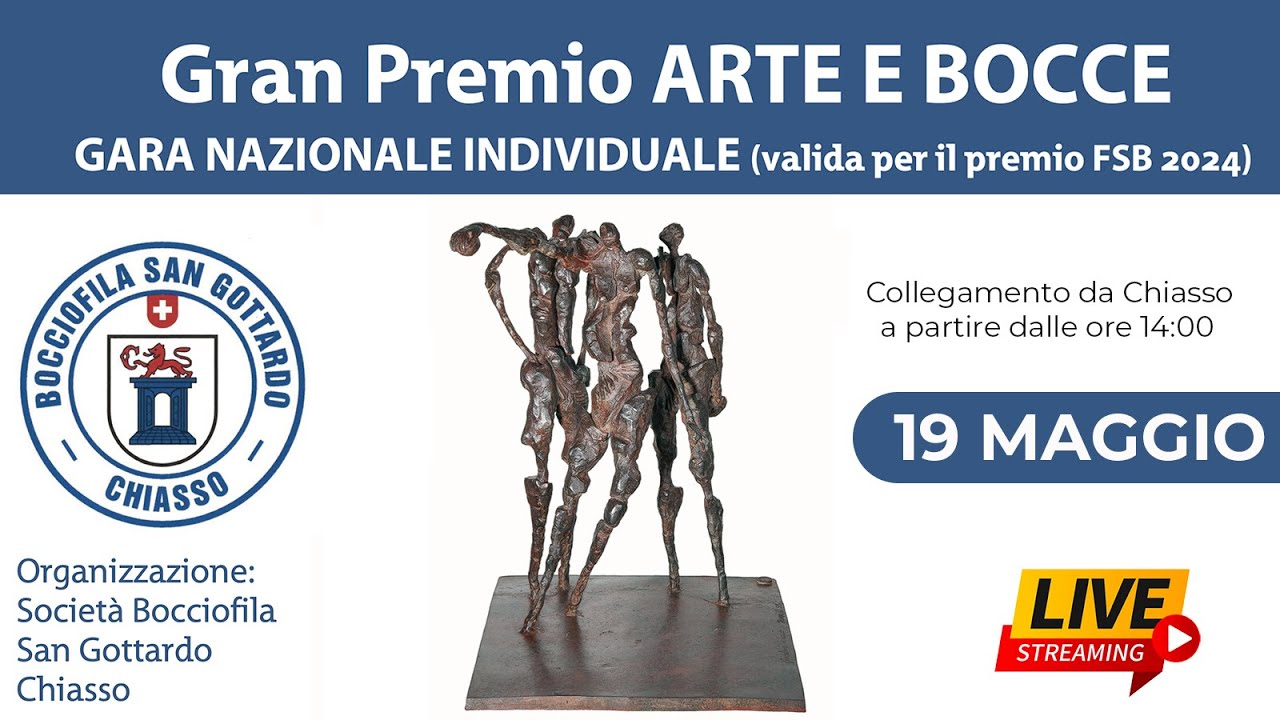 Gran Premio ARTE E BOCCE - GARA NAZIONALE INDIVIDUALE (valida per il premio FSB 2024)