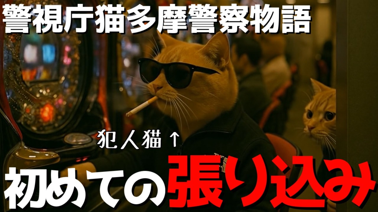 【AI猫警察24時】猫刑事に密着！相手はめっちゃ怖い人ニャ...