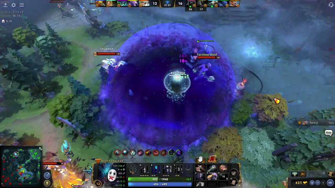 Dota 2 /// Night stalker Game play /// Guardian 2 /// Ranked Game /// Ultra Kill // 2 man party// 4K