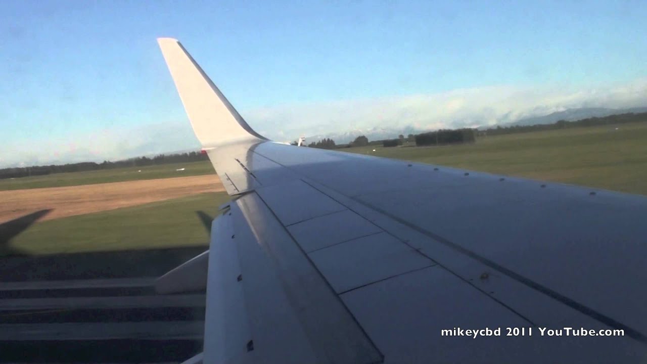 Pacific Blue HD Long Version Take Off Turbulence Christchurch Virgin Australia 737 winglet