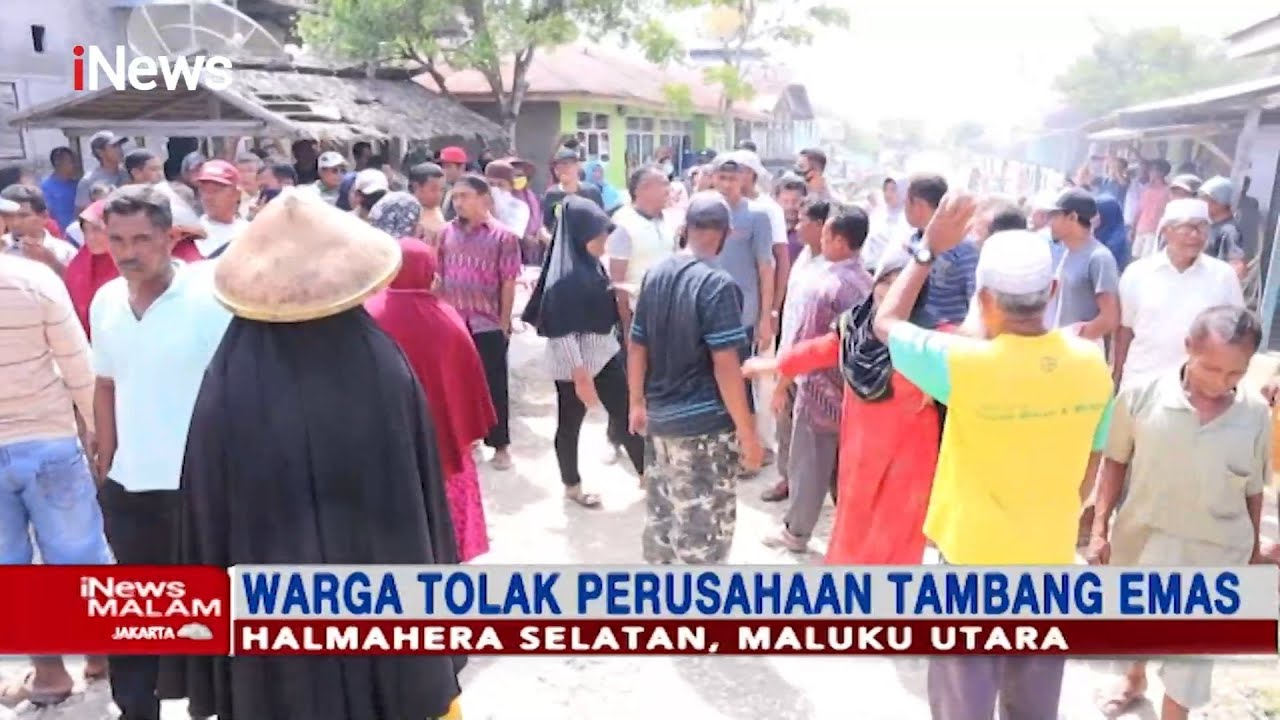 Warga Tiga Desa Demo Tolak Tambang Emas di Halmahera Selatan - iNews Malam 11/04