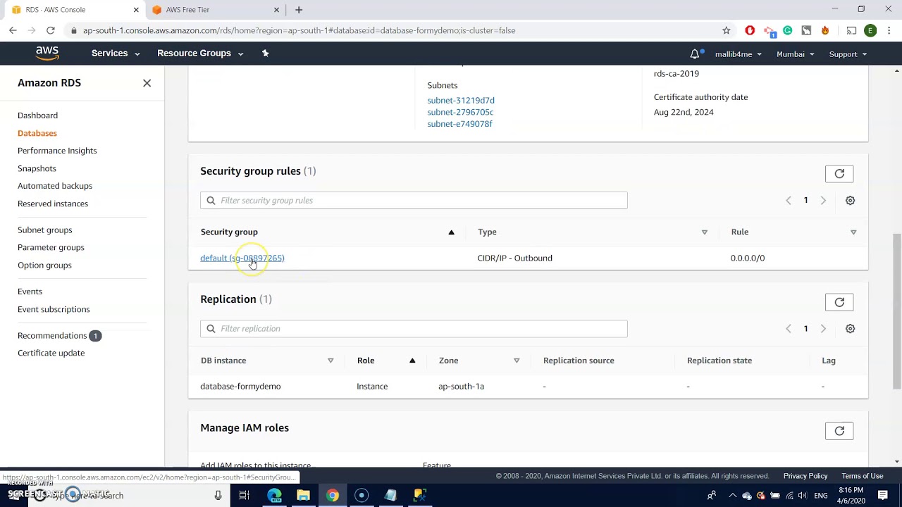 AWS RDS - Relational Database Service creation (Connect from SQL Server)  - Part 2