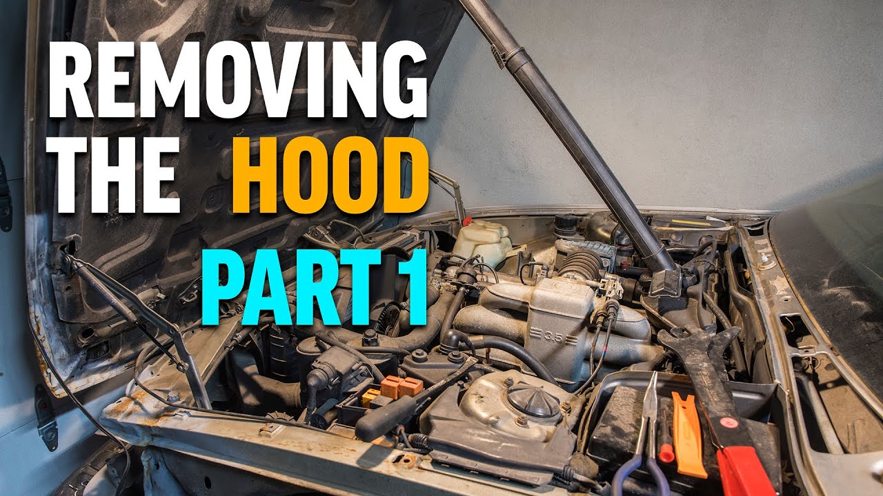 BMW E32 E34 E30 Hood Removal ( DIY ) | Part 1