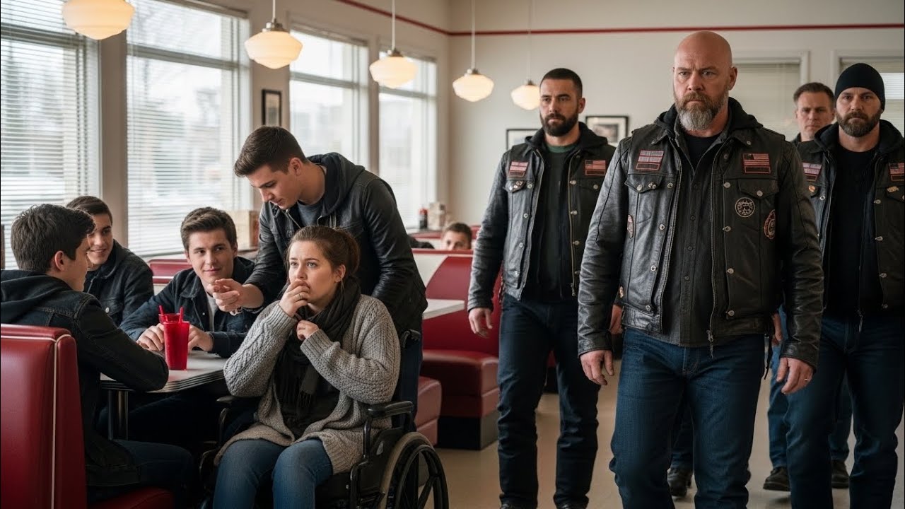 Bullies Slapped a Disabled Girl in a Diner — An Hour Later, Bikers Walked In.