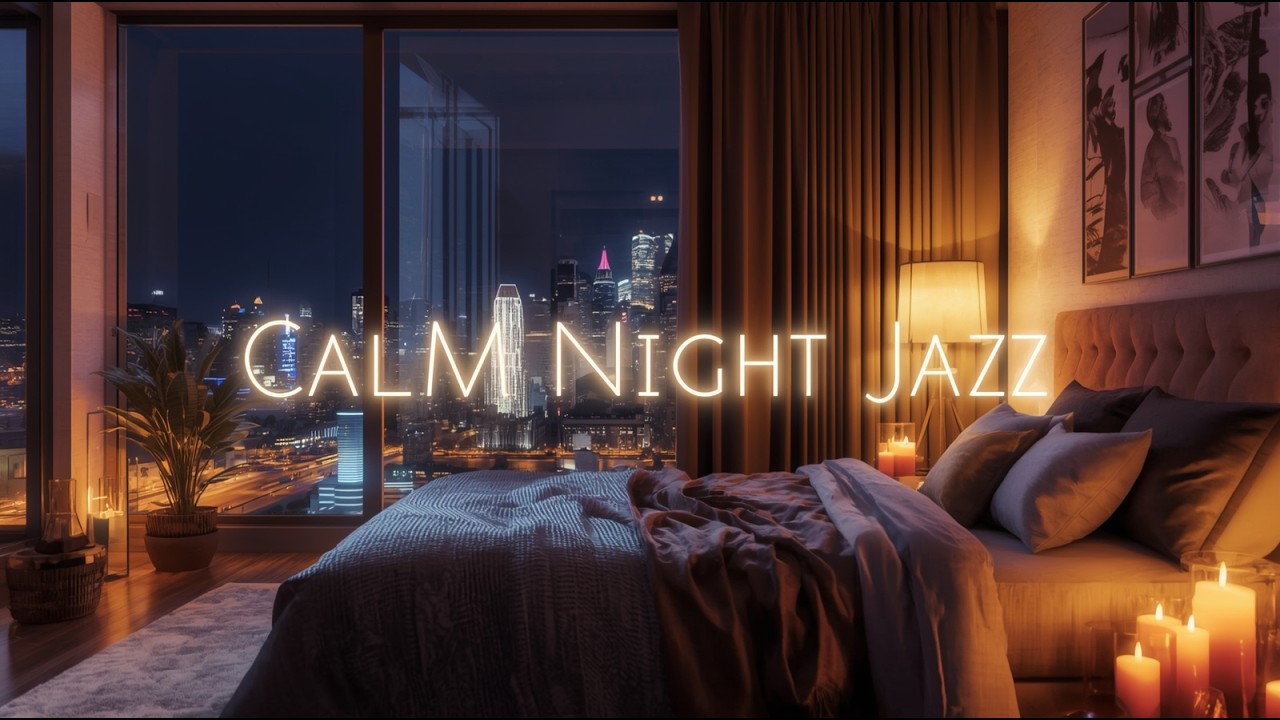 Calm City Night Jazz 🌙 Soft Piano Music for Sleep, Relax & Cozy Nights
