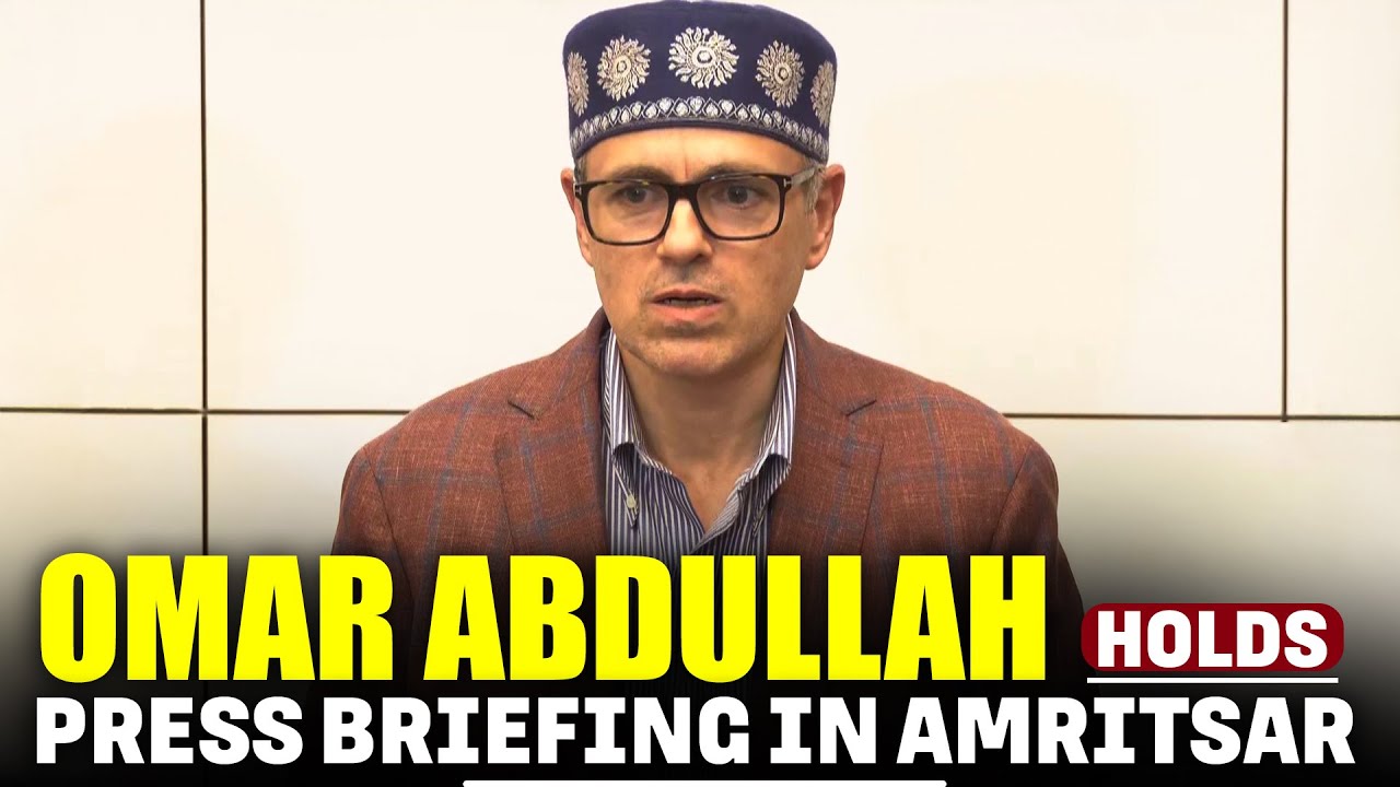 Press briefing by Jammu & Kashmir CM Omar Abdullah in Amritsar, Punjab