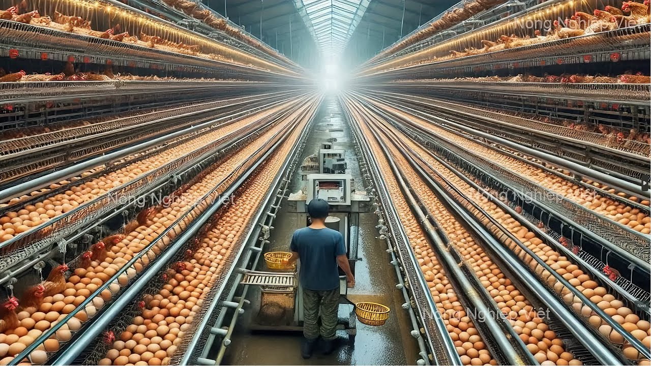 Harvesting 1 million eggs every day - Super egg-laying chicken farm in China
