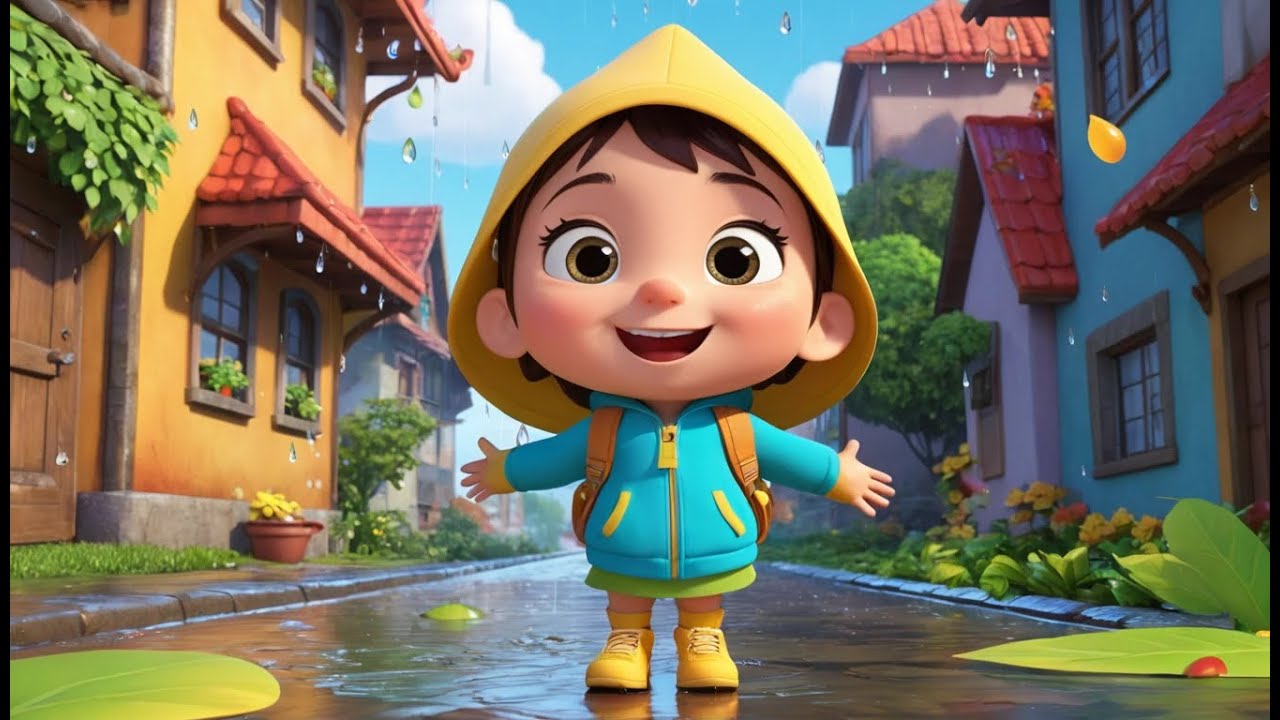 Counting Raindrops on the Window Pane | Fun Learning Song for Kids | Gentle Rainy Day Rhyme