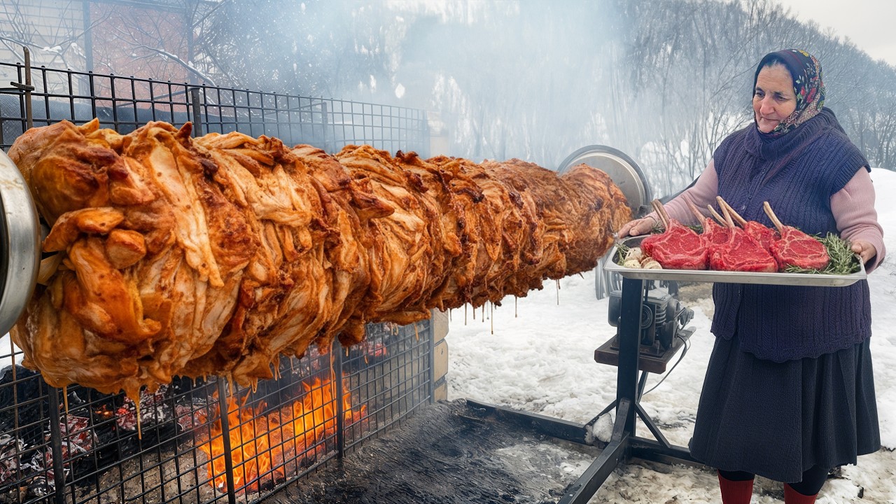 Giant Doner and Juicy Beef Steaks in a Small Village