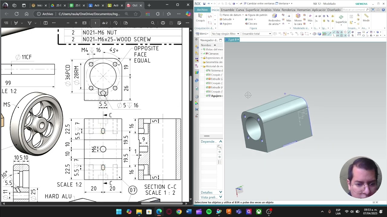 Aprende Siemens NX 12: Ejemplo 7