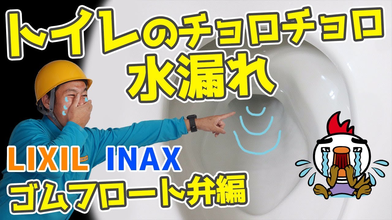 トイレのチョロチョロ水漏れ ゴムフロート弁、LIXIL・INAX編