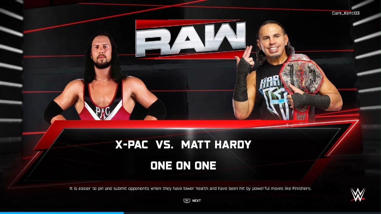 WWE 2K25 X-Pac vs Matt Hardy