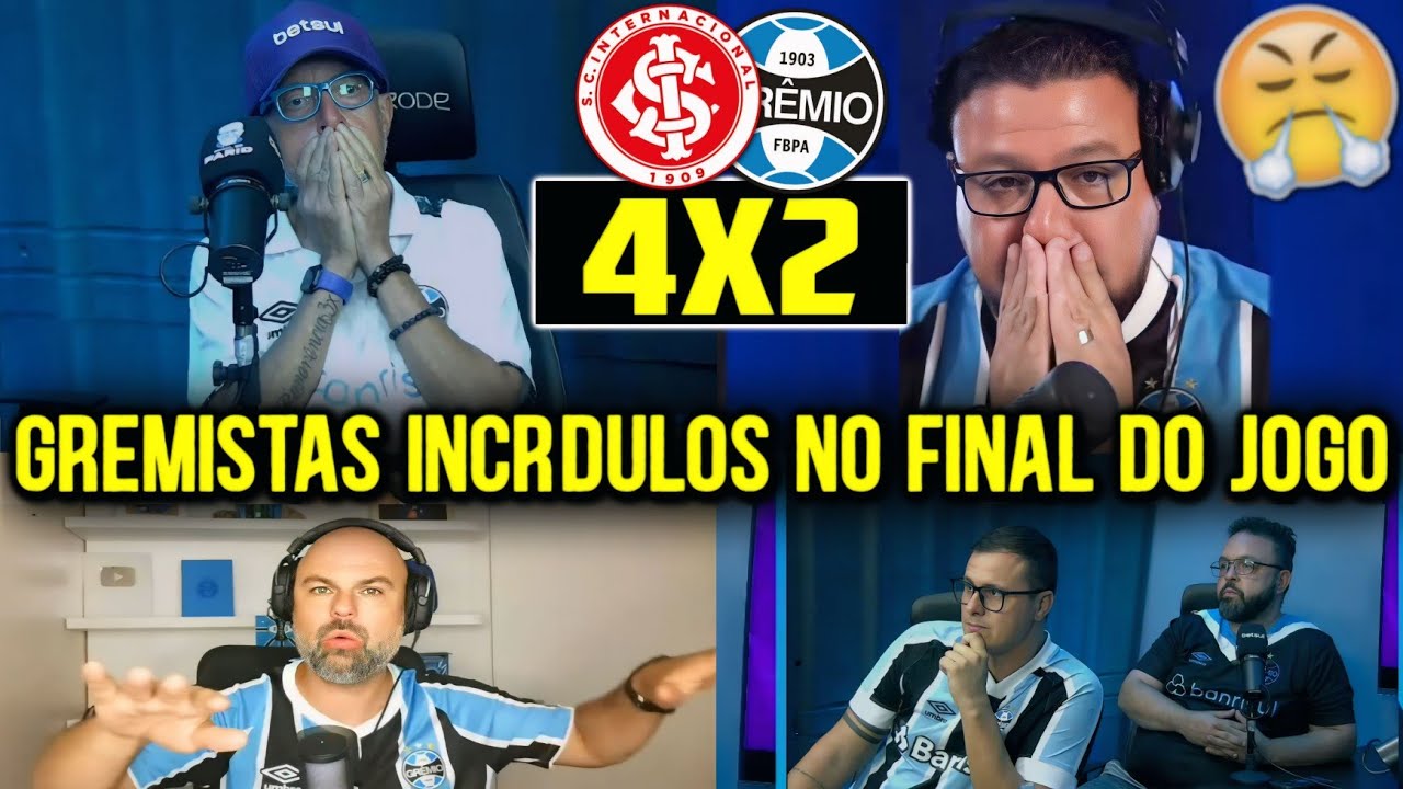 REAÇÕES DOS GREMISTAS ENLOUQUECIDOS APÓS PERDER DE GOLEADA PARA INTERNACIONAL!!