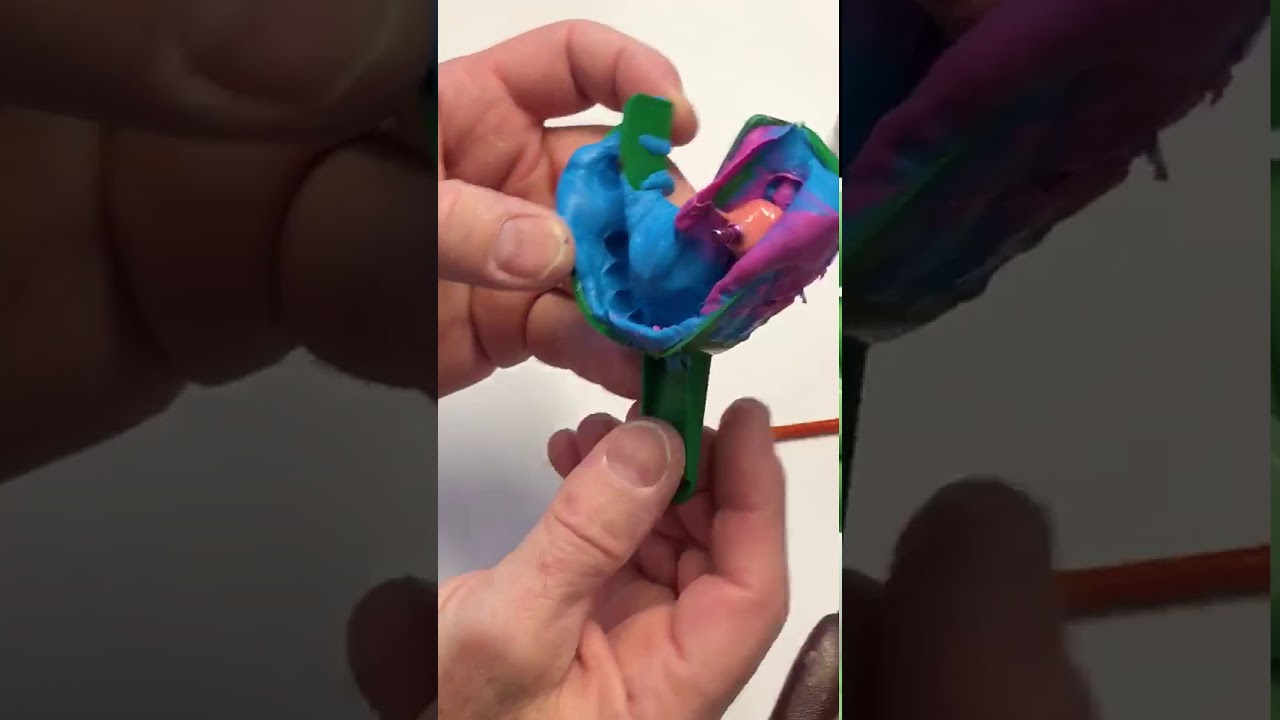 Placing the soft tissue material around an implant analog video
