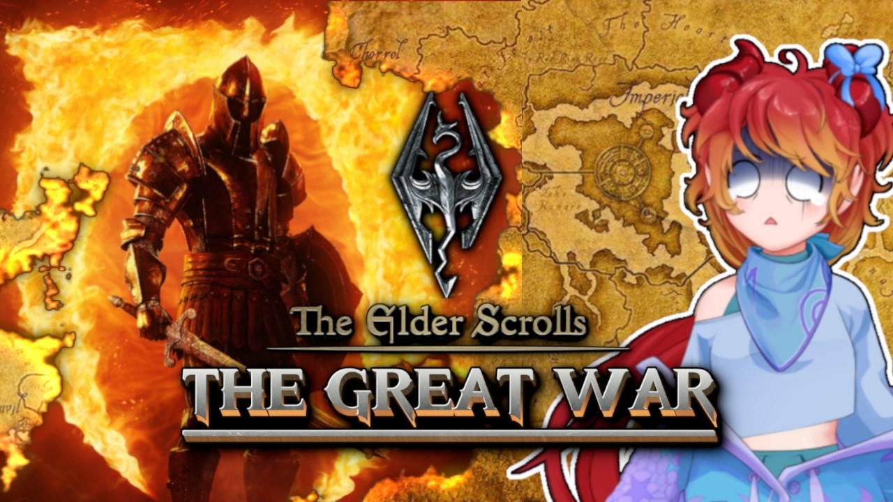 ADHD Vtuber Learns About The Great War of Tamriel | PancreasNoWork Reaction
