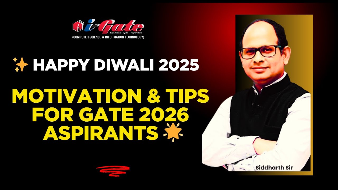 ✨ Happy Diwali 2025  | A Special Message for All GATE Aspirants 🔥 | Siddharth Sir