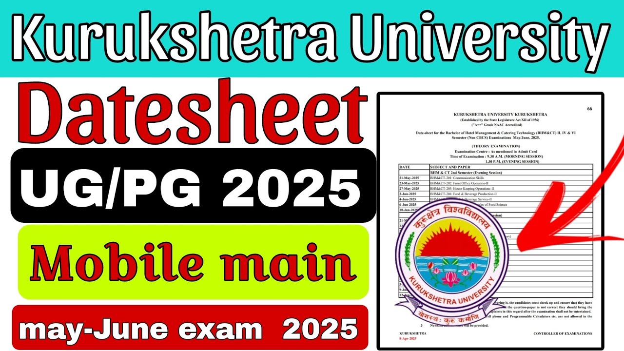 Kuk private datesheet, kuk distance datesheet, kuk university latest news today