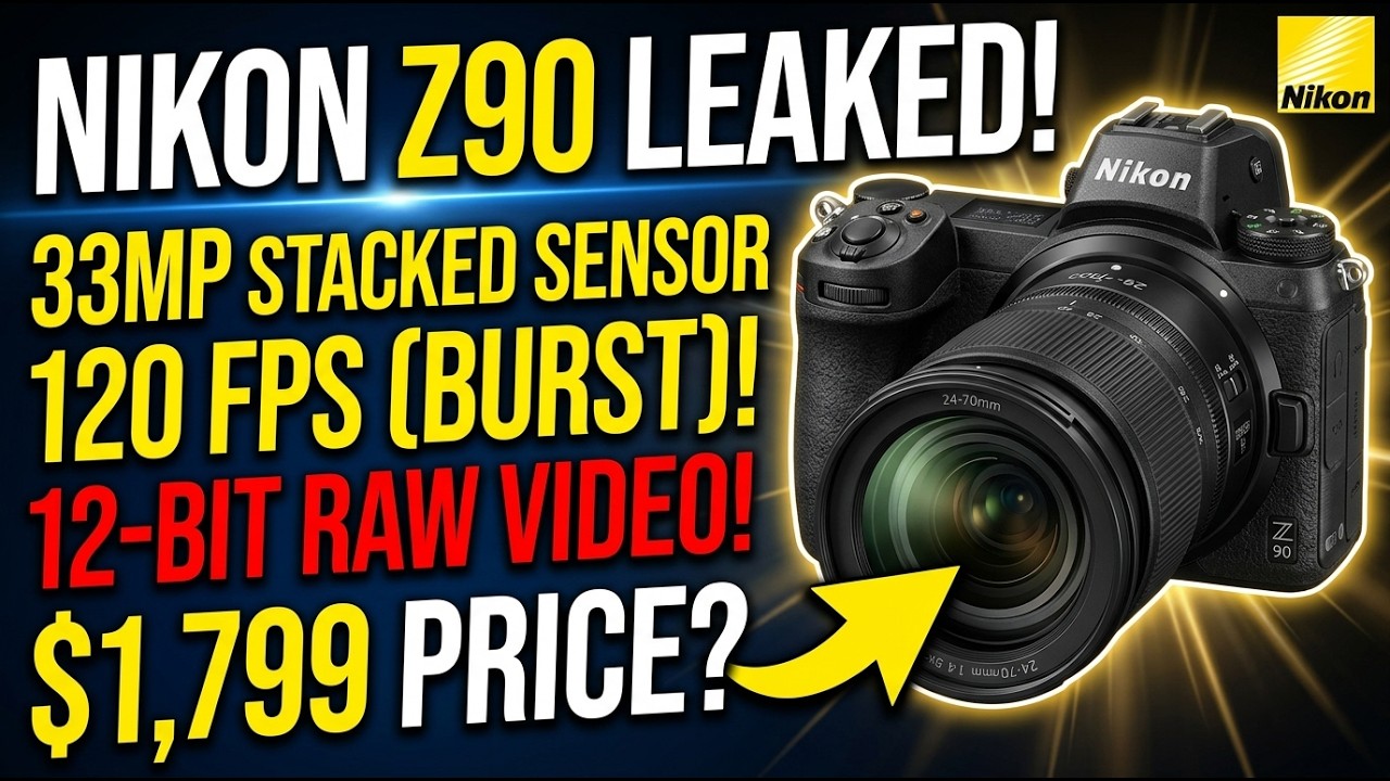 Nikon Z90 Specs & $1,799 Price Leaked: 33MP Stacked Sensor, 120 FPS & 12-Bit RAW!