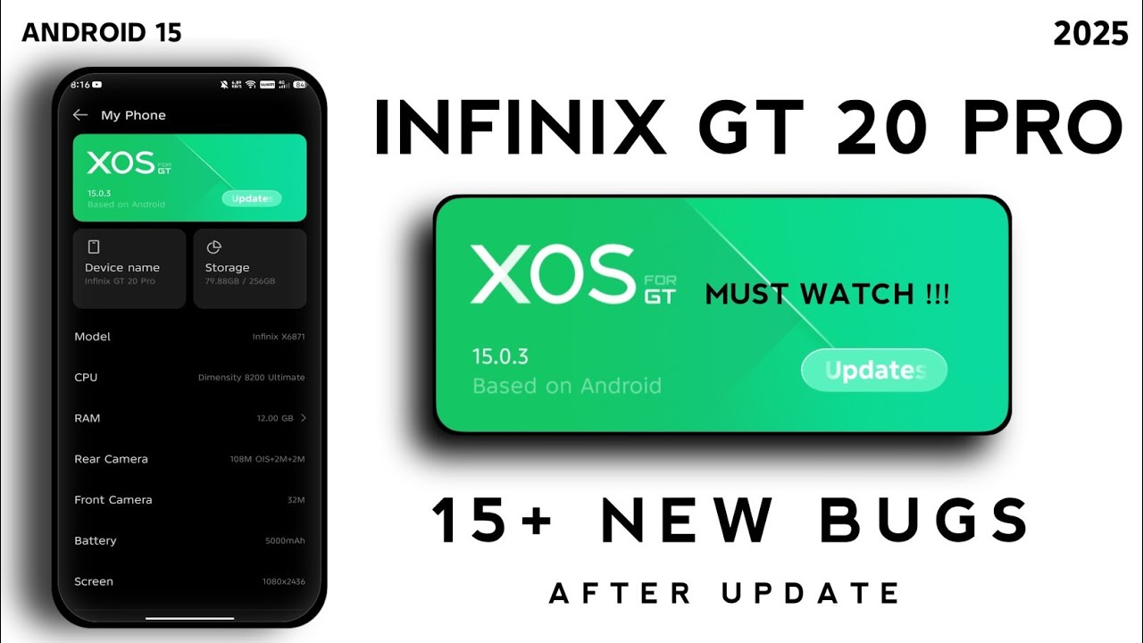 Infinix GT 20 Pro Users BEWARE ! XOS 15 & Android 15 Bugs EXPOSED !!