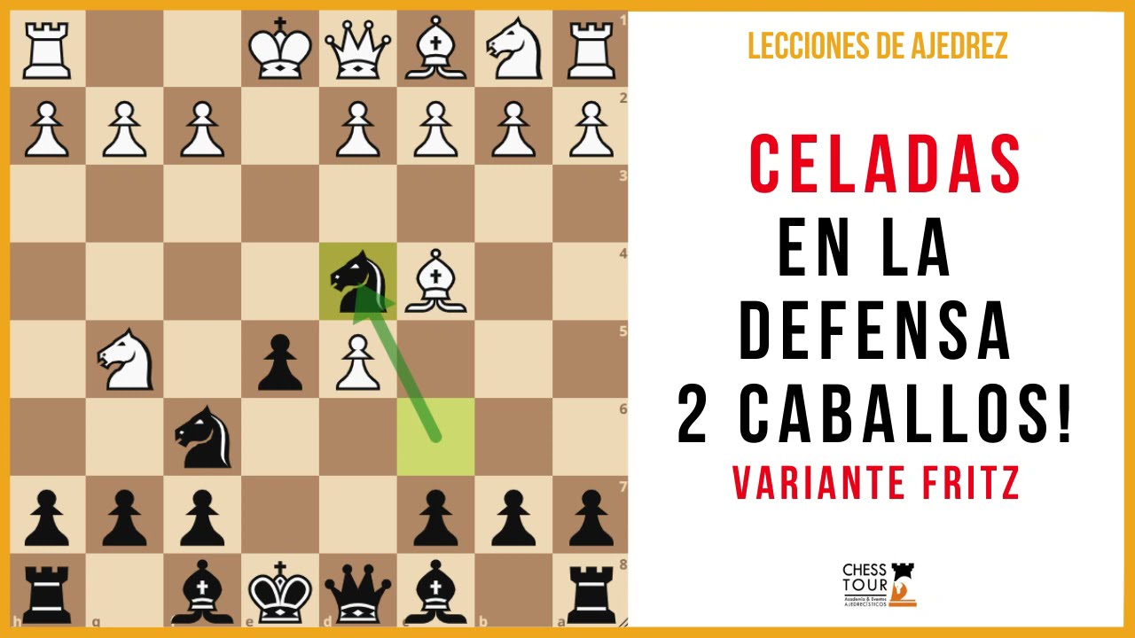 Lecci&oacute;n de ajedrez: Celadas Defensa dos caballos, variante Fritz