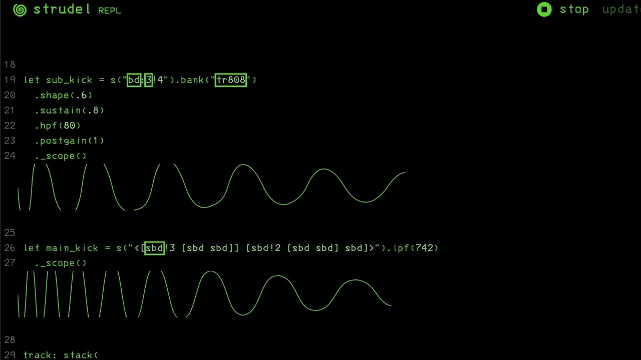 Livecoding Hard Groove Techno in Strudel from Scratch