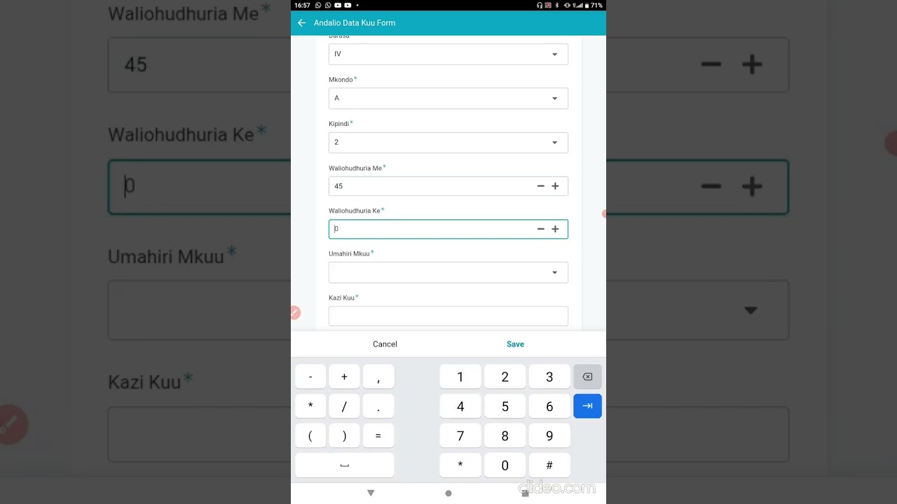 App ya Kuandaa Andalio la Somo