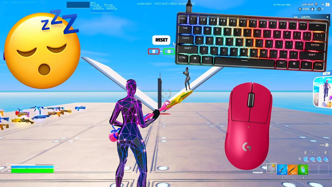 Fastest Mechanical Keyboard for Fortnite | Apex Pro Mini 360FPS Gameplay