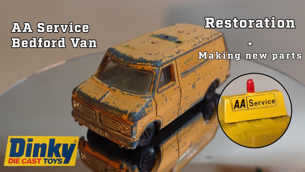 Dinky Toys Restoration Bedford AA Service Van + fabricating new parts